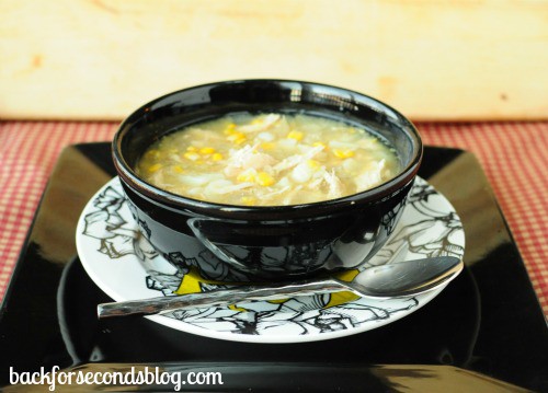 Skinny Crock Pot Chicken and Corn Chowder by Back for Seconds Blog
